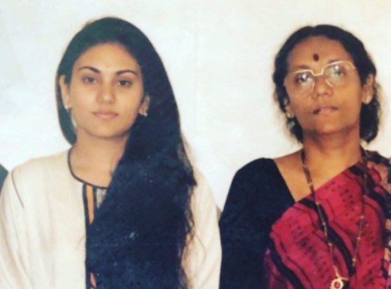 Deepika Chikhalia with her mother