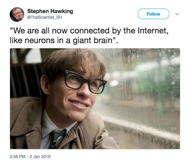 Stephen Hawking Images from twitter