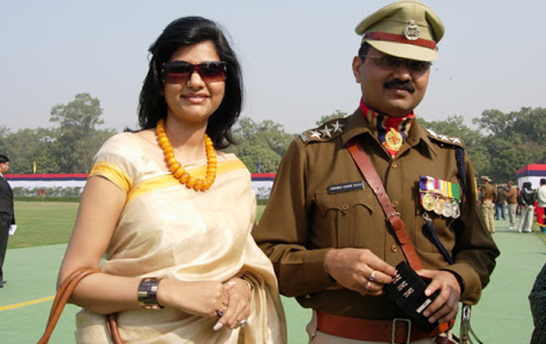 dcp sanjeev kumar yadav with shobhna yadav