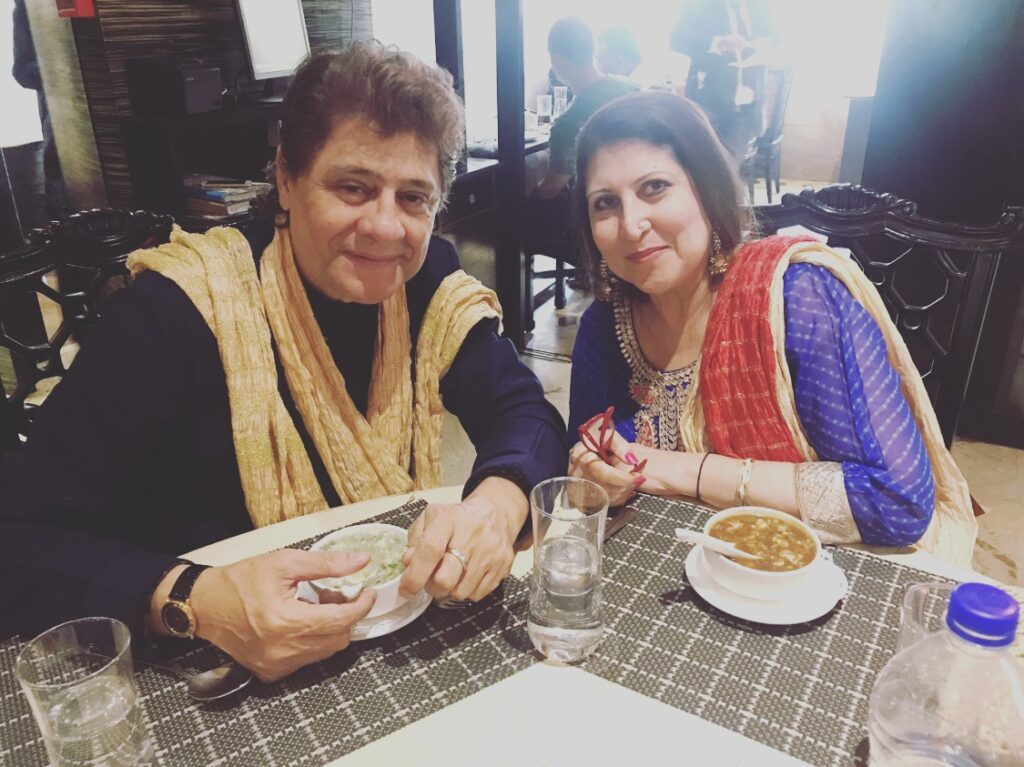 Firoz with his wife.