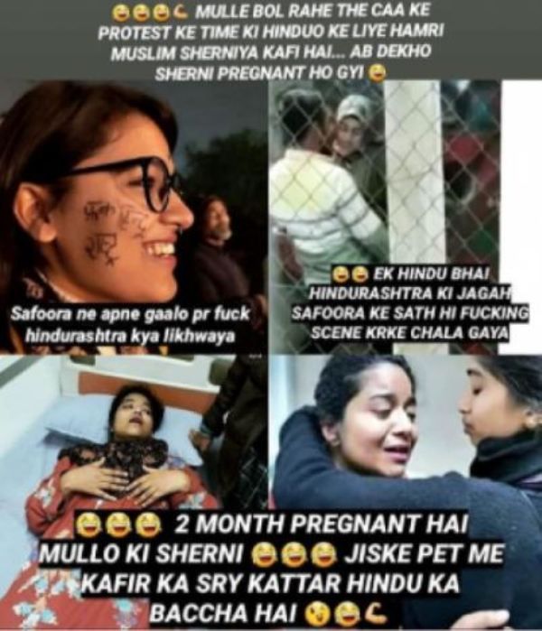 Safoora-Zargar troll image