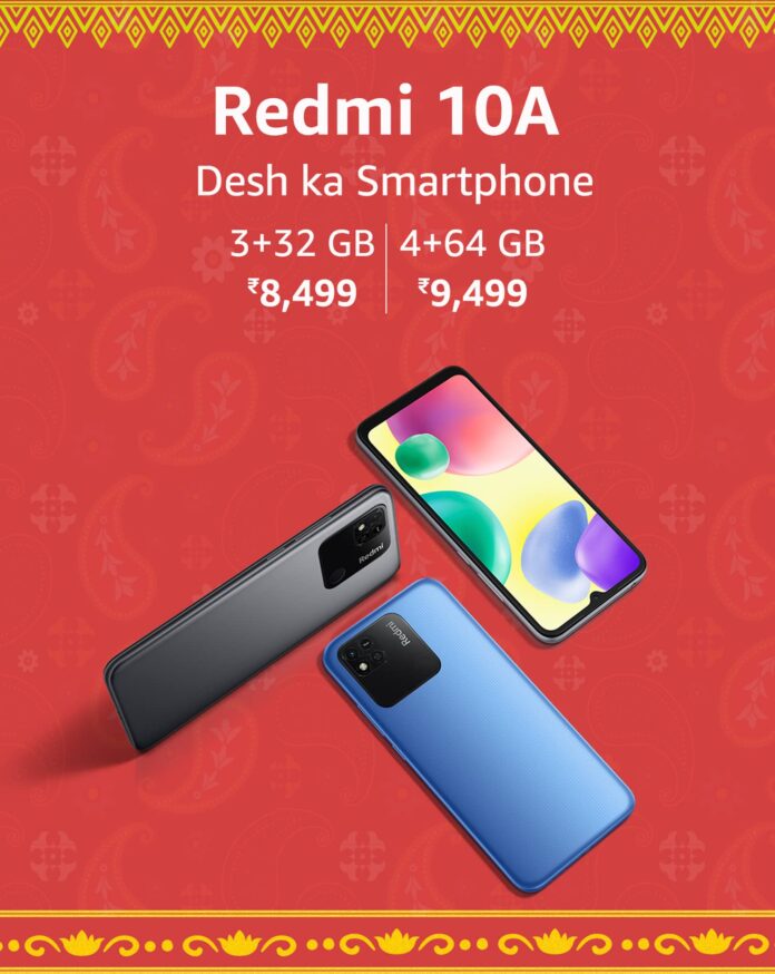 Redmi 10 A : Launch, Price, Amazon, Specs in India