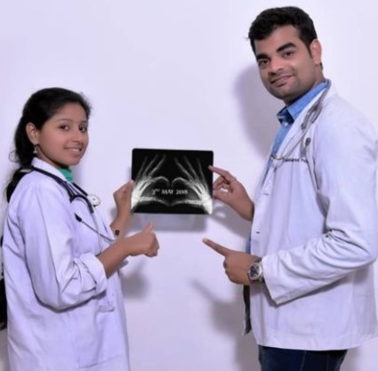 T J Bhanu's brother with his wife