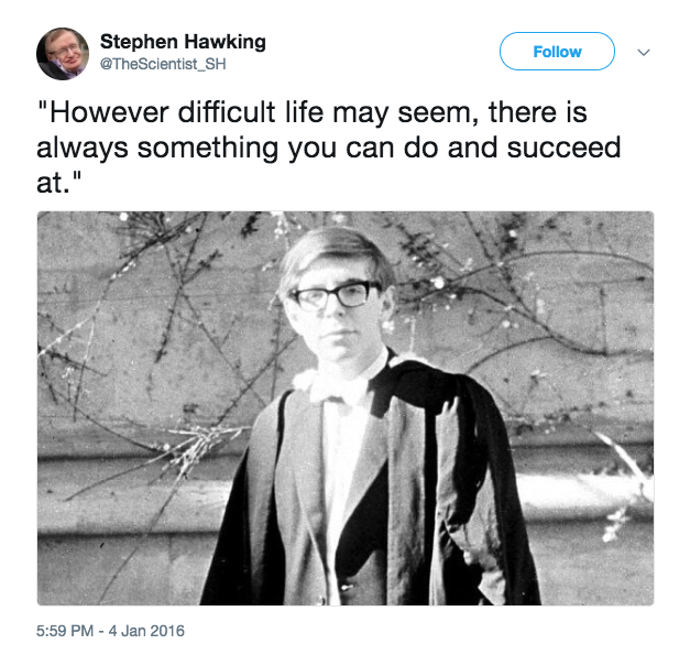 Stephen Hawking Images from twitter