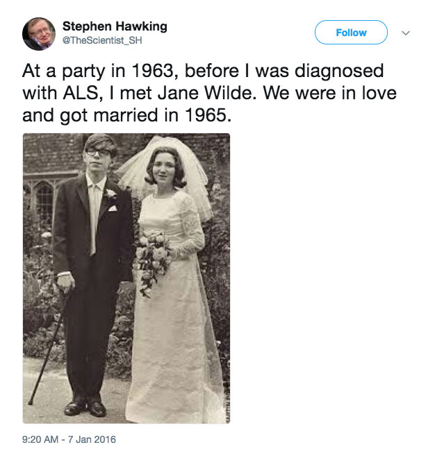 Stephen Hawking Images from twitter