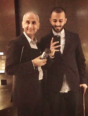 anand ahuja with his father